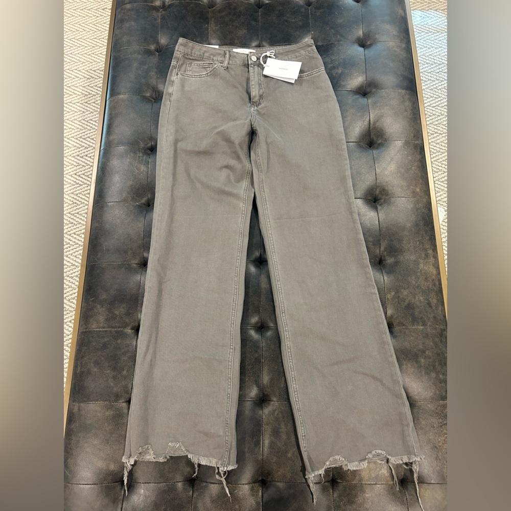 Gray Distressed Women Jeans